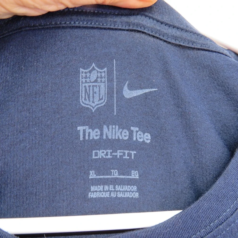 Nike Tennessee Titans‎ NFL Dri-FIT T-Shirt Mens XL Navy Blue Performance Tee